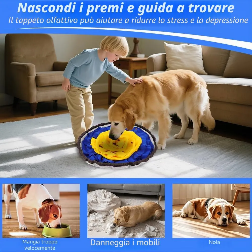 AYESY Tappeto Olfattivo per Cani, 48 cm, Tappetino Antiscivolo Slow Feeding con Coulisse - immagine 3