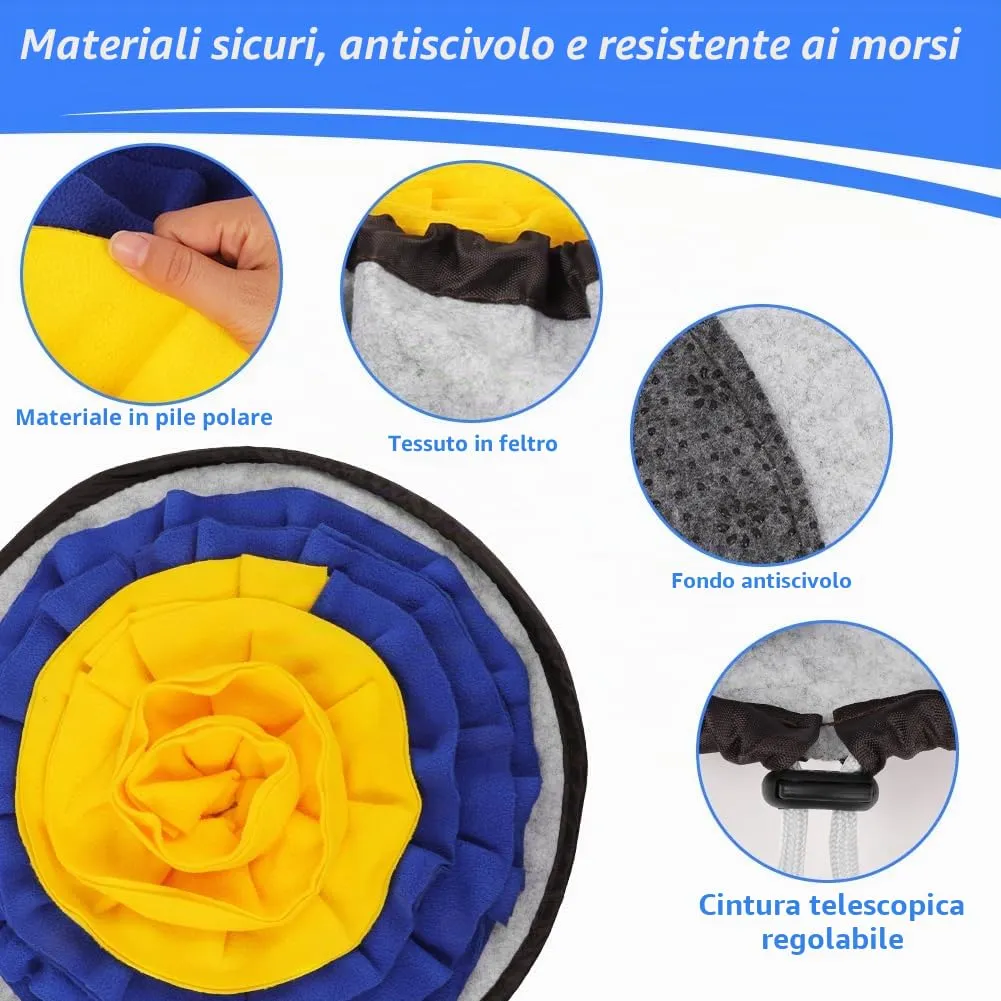 AYESY Tappeto Olfattivo per Cani, 48 cm, Tappetino Antiscivolo Slow Feeding con Coulisse - immagine 4