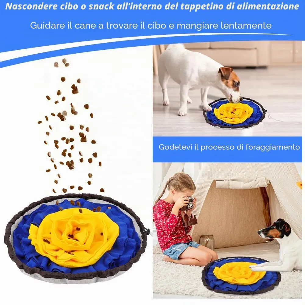AYESY Tappeto Olfattivo per Cani, 48 cm, Tappetino Antiscivolo Slow Feeding con Coulisse - immagine 5