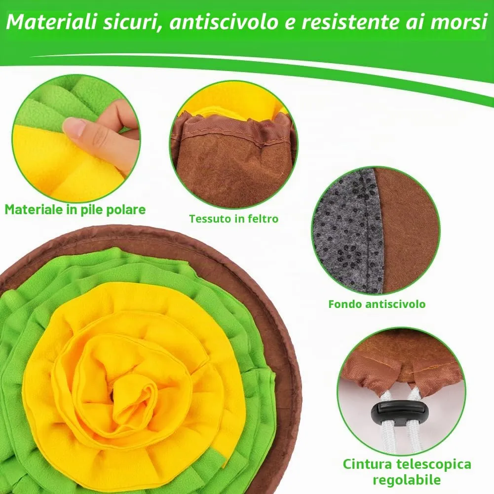 AYESY Tappeto Olfattivo per Cane, 48 cm, Antiscivolo con Coulisse per Allenamento Olfattivo e Slow Food - immagine 4