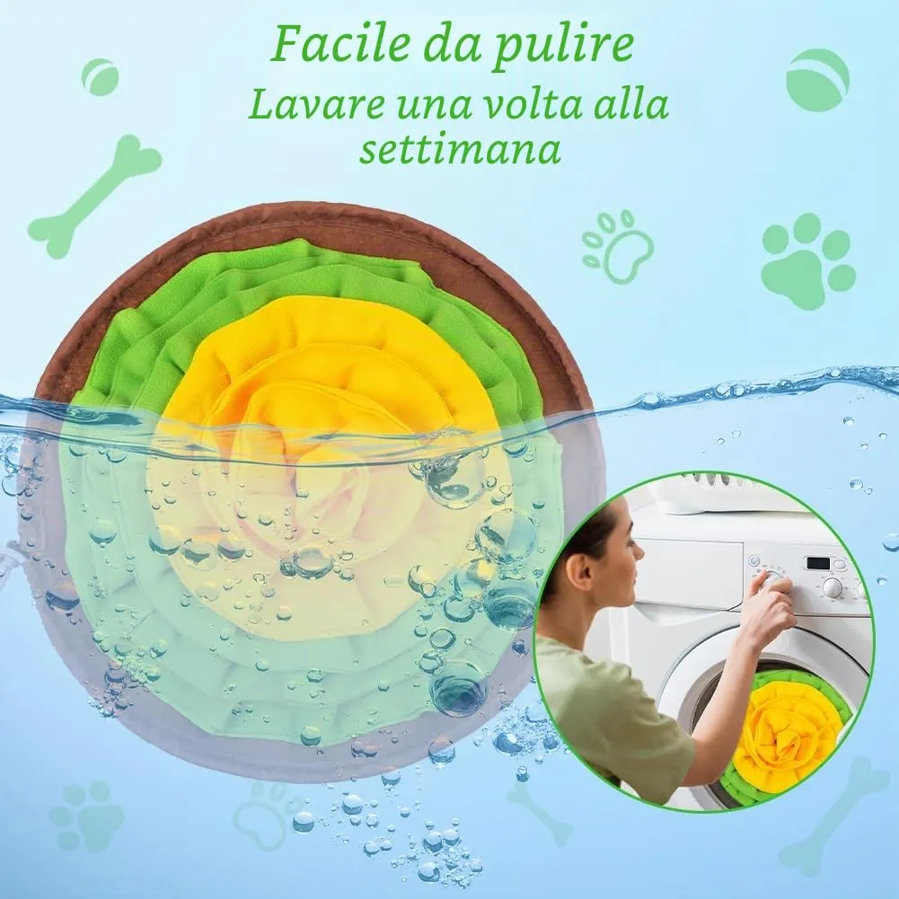 AYESY Tappeto Olfattivo per Cane, 48 cm, Antiscivolo con Coulisse per Allenamento Olfattivo e Slow Food - immagine 6