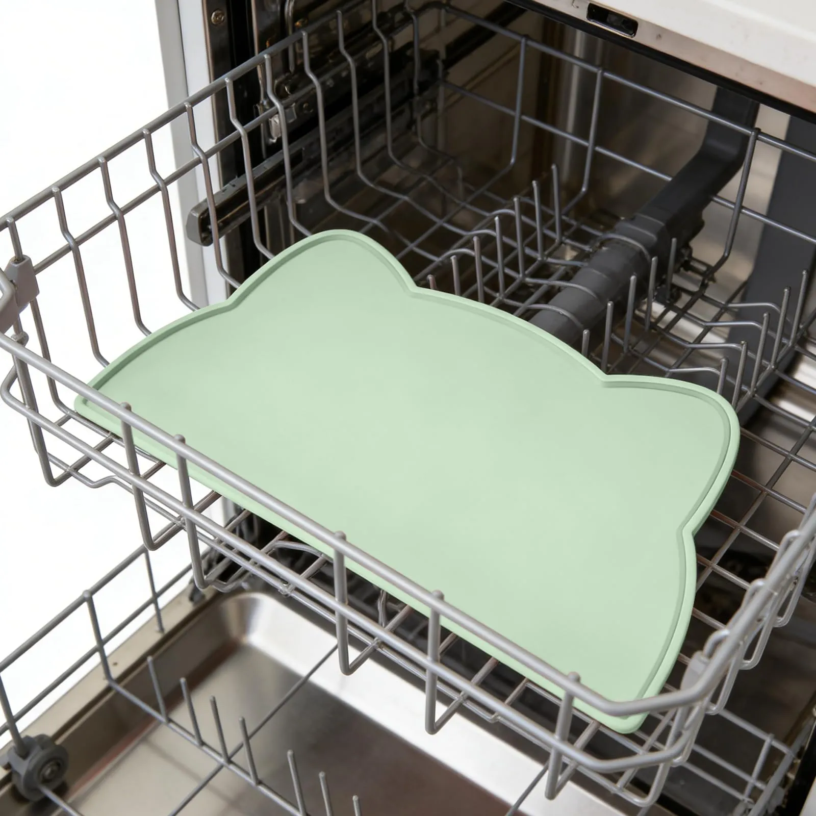 Septillar Tappetino Ciotola Cani e Gatti in Silicone Antiscivolo e Impermeabile, Verde Eucalipto, 60x35 cm - immagine 4