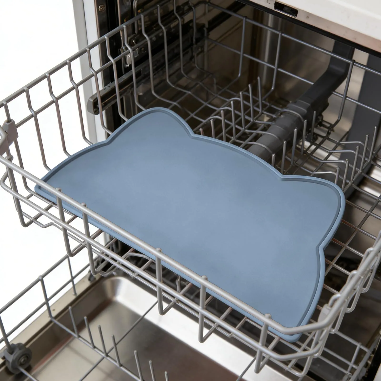 Septillar Tappetino Sottociotola in Silicone per Cani e Gatti, Antiscivolo e Impermeabile, Blu Pietra, 60x35 cm - immagine 4