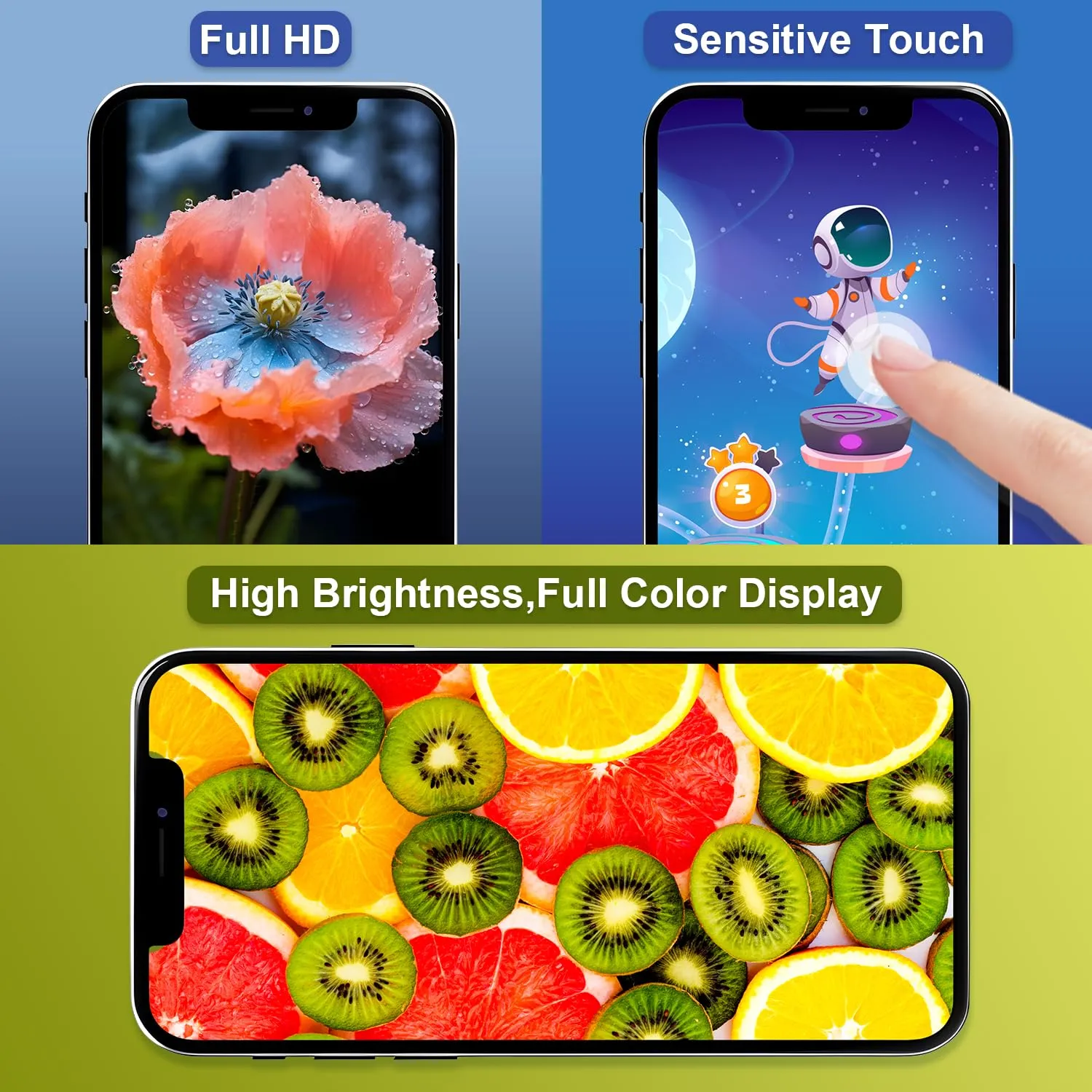 Brinonac Soft OLED Display for iPhone 14 Pro Max 6.7" FHD COP Digitizer Replacement - immagine 4