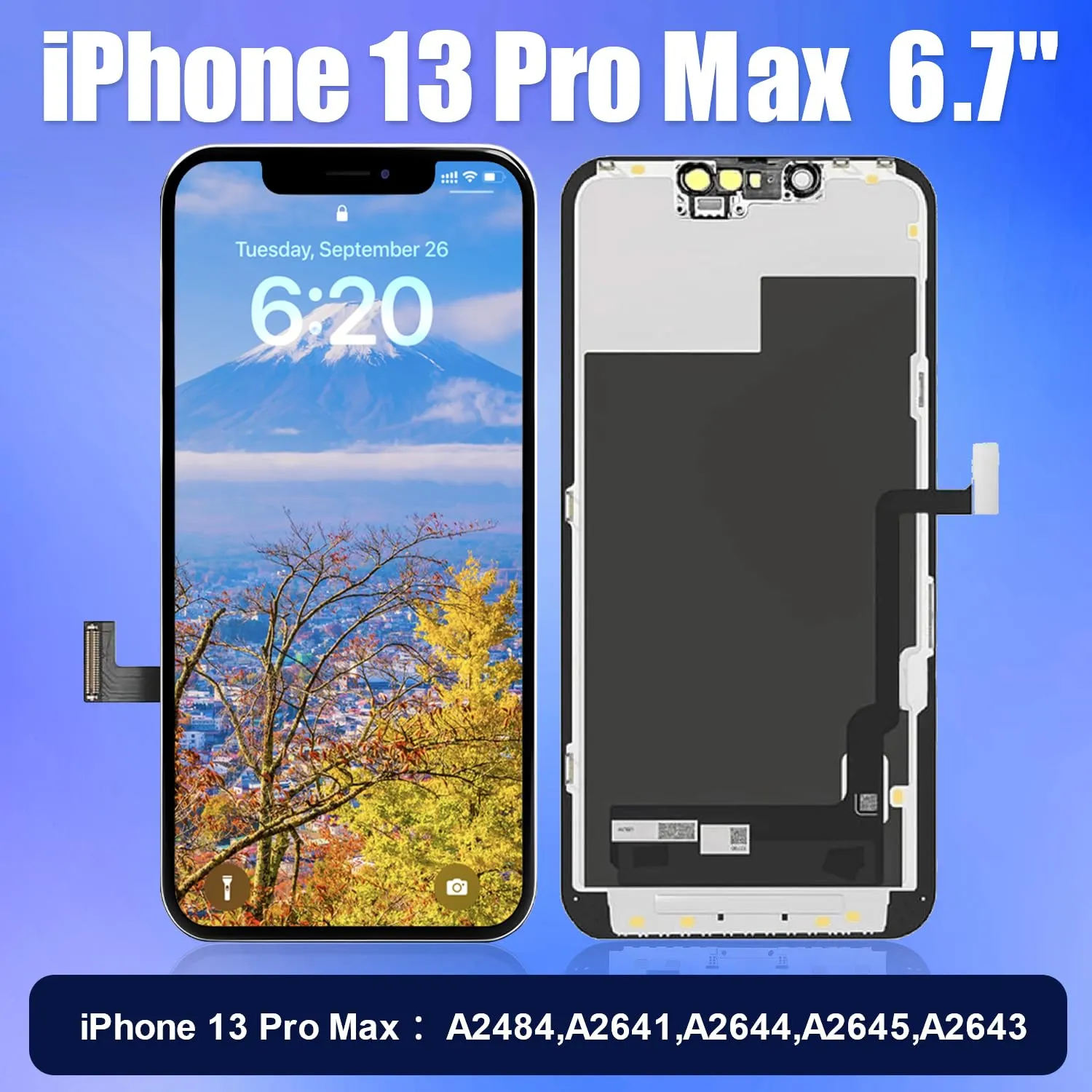 Brinonac Soft OLED Display for iPhone 13 Pro Max 6.7" FHD COP Digitizer Replacement - immagine 2