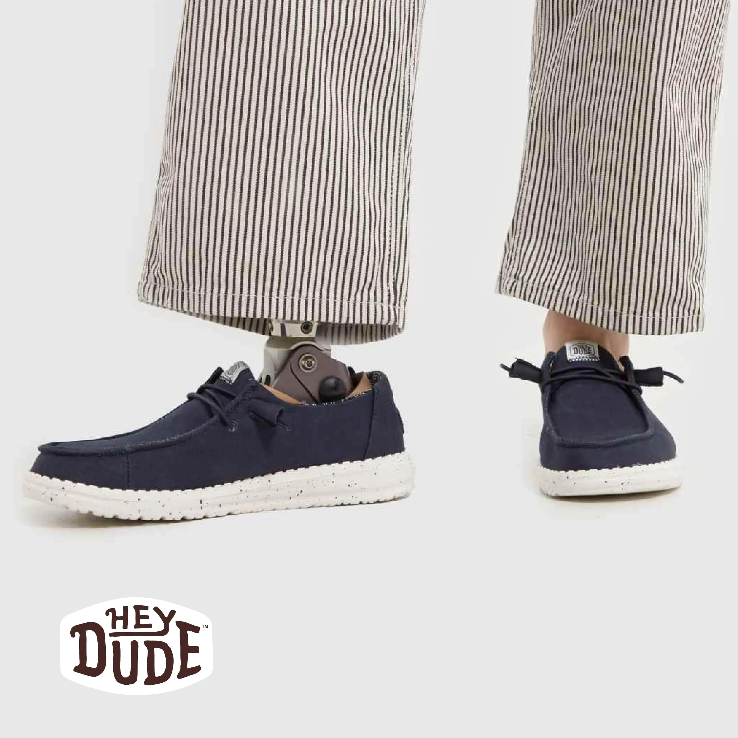 HEYDUDE Wendy Canvas Donna Slip-On Sneakers, Navy, 37 - immagine 5