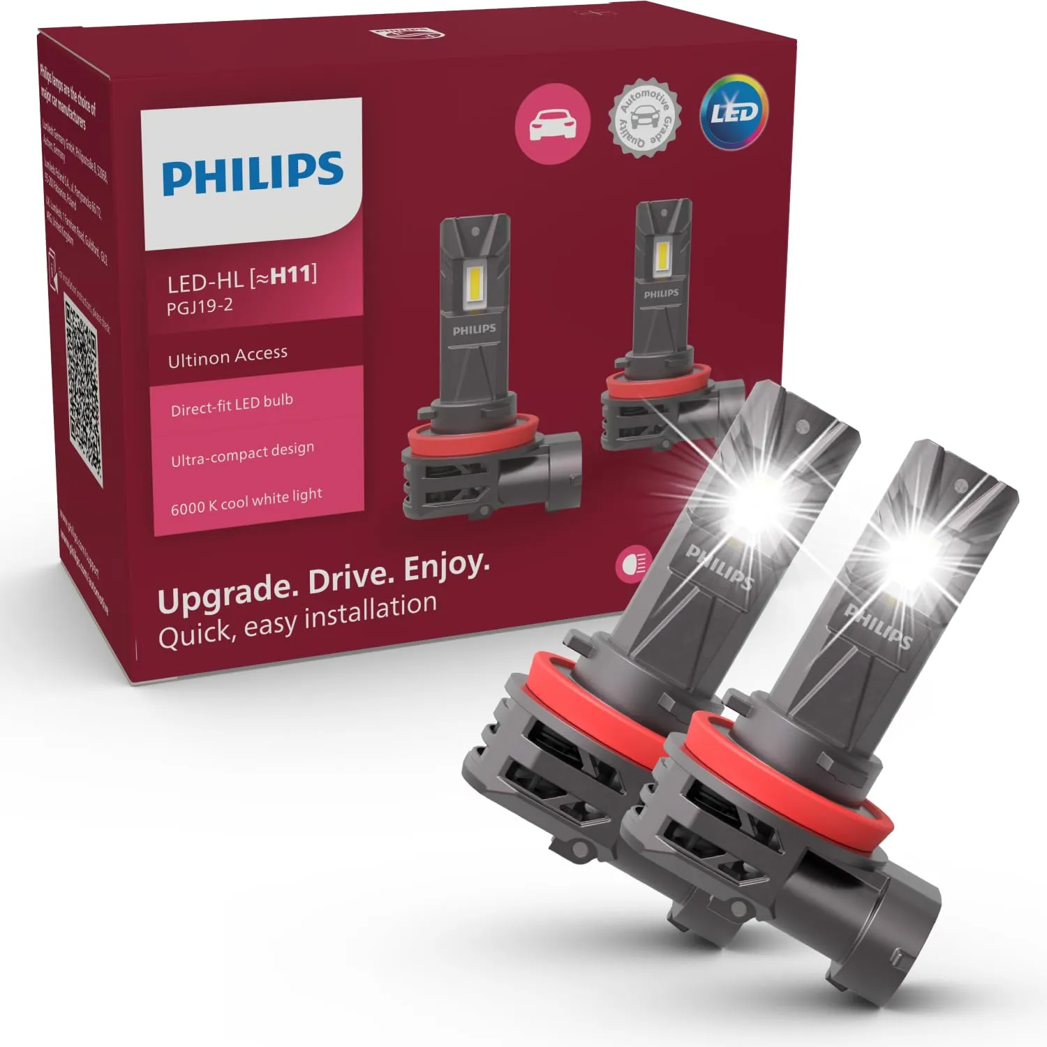 Philips Ultinon Access LED H11 6.000K, set di 2 - immagine 1