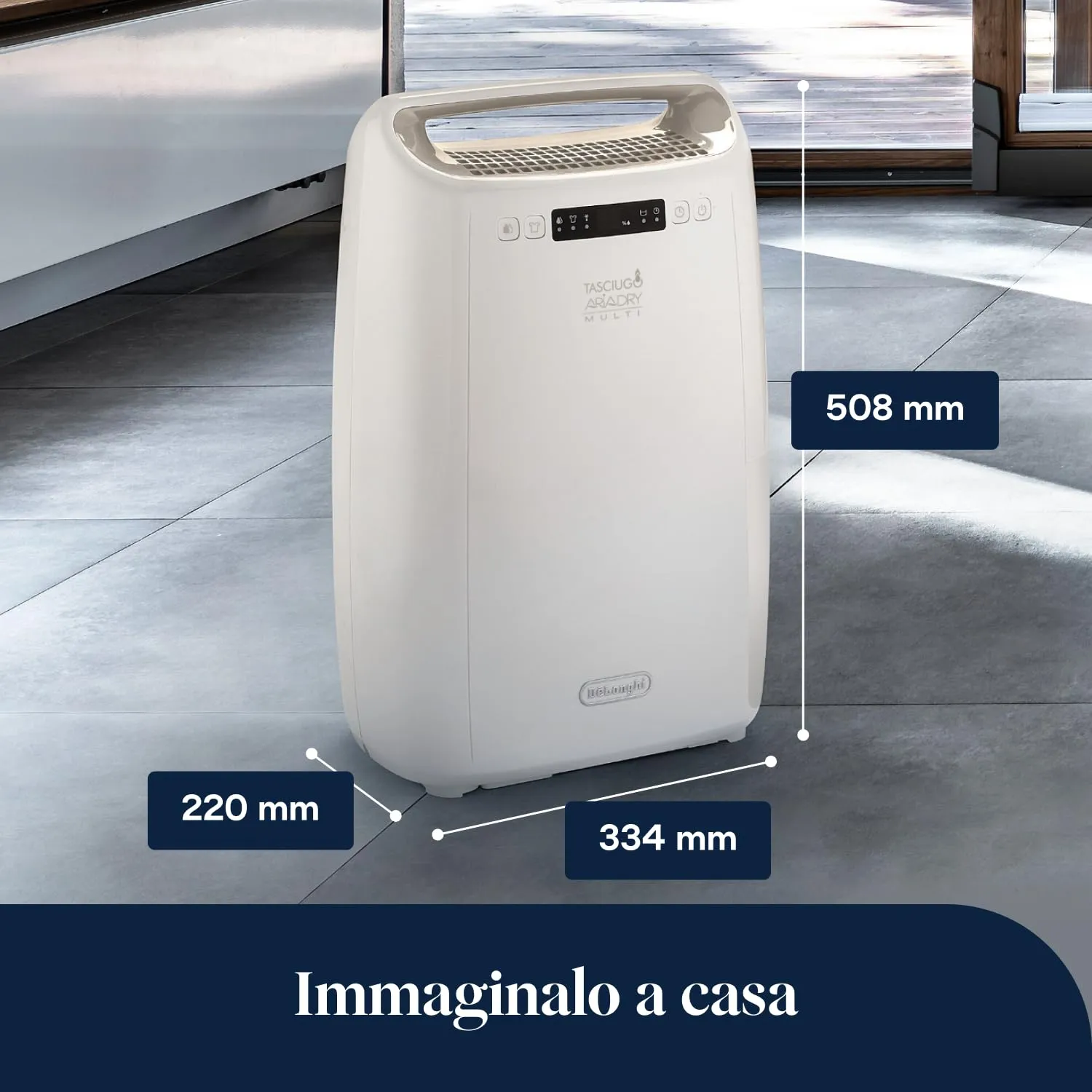De'Longhi Tasciugo AriaDry Multi Deumidificatore Portatile 14L/Giorno Bianco (DEXD214RF) - immagine 10