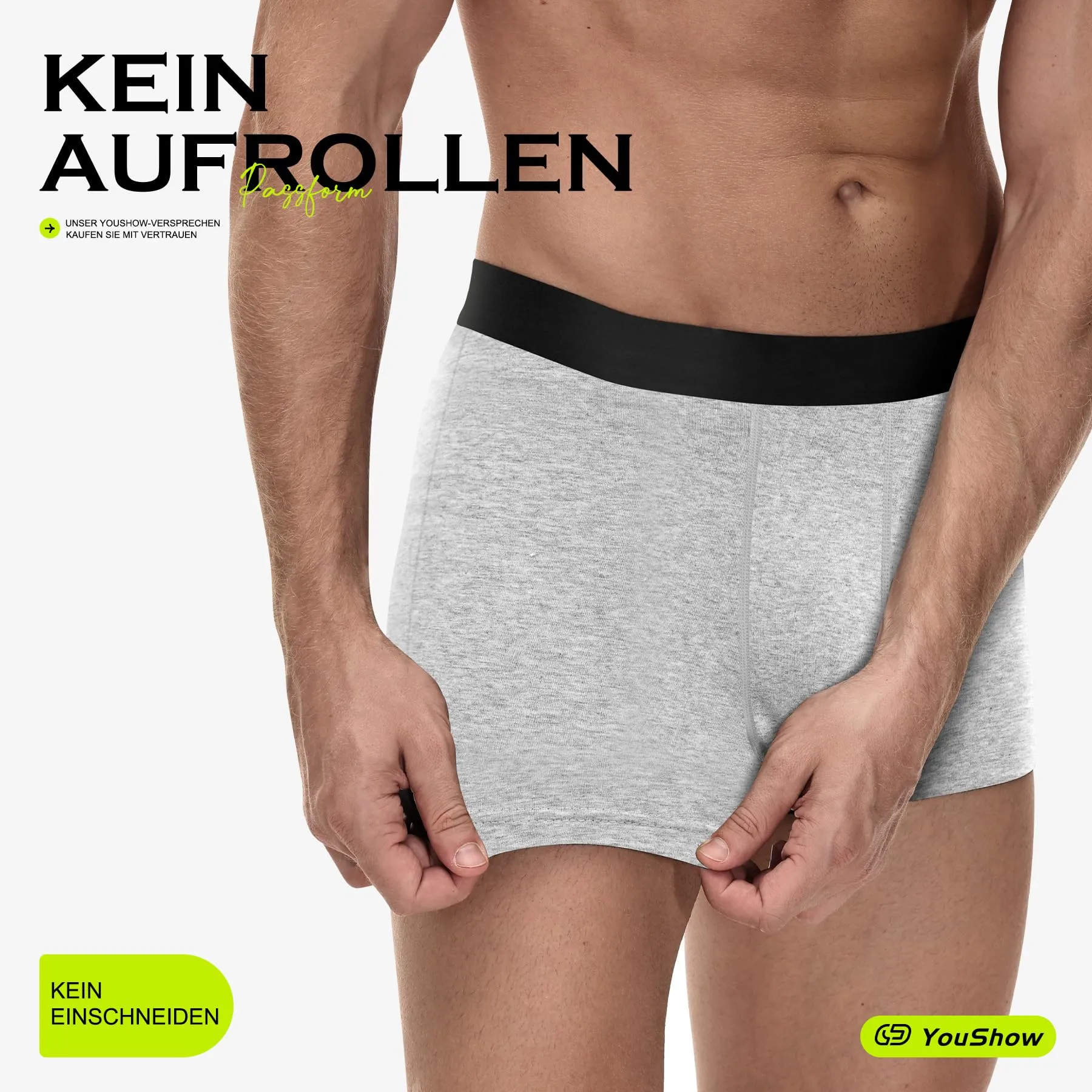 YouShow Boxer Uomo in Cotone Elasticizzato, 6 Pezzi - immagine 3