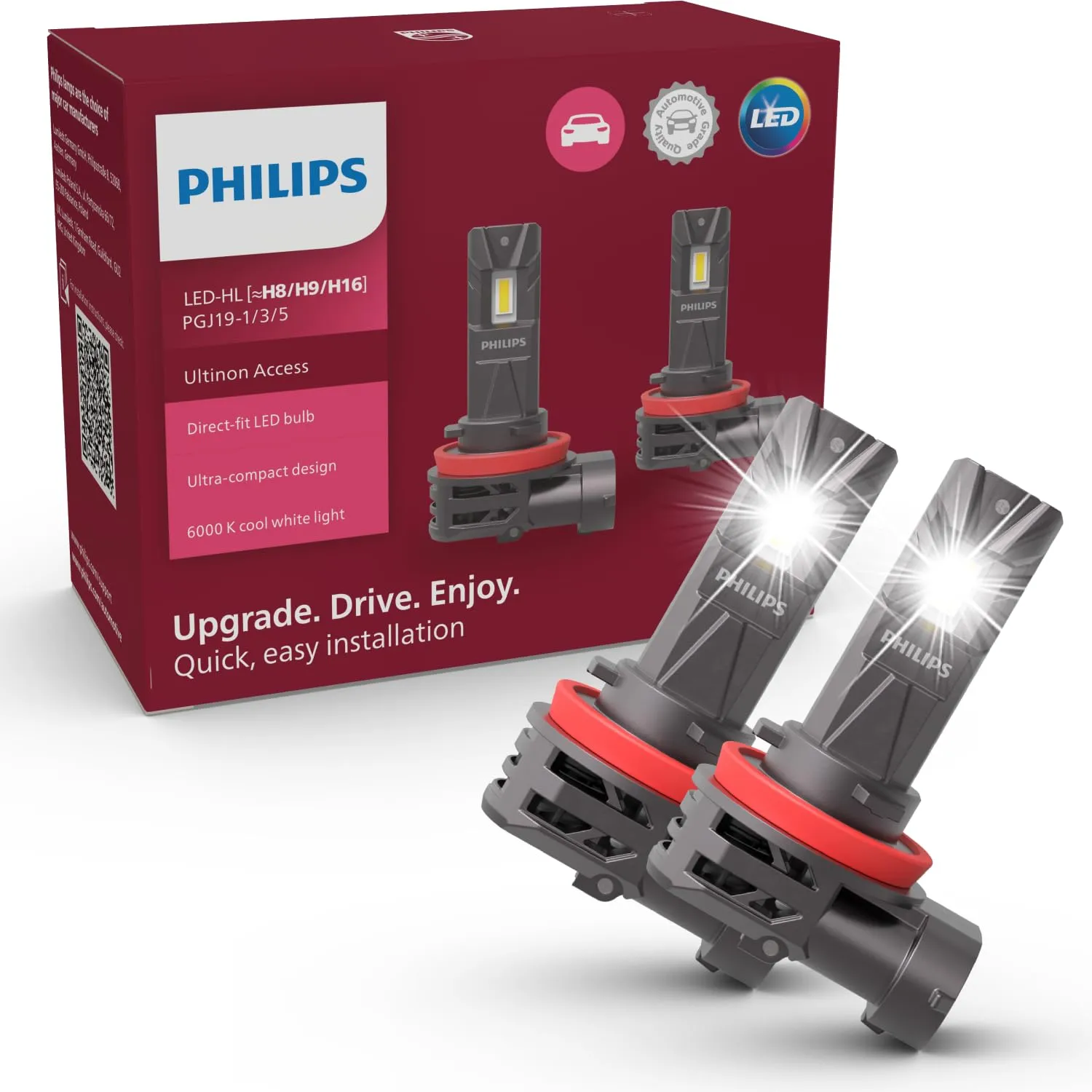 Philips Ultinon Access LED Fog H8/H11/H16 6.000K, Set di 2 - immagine 1