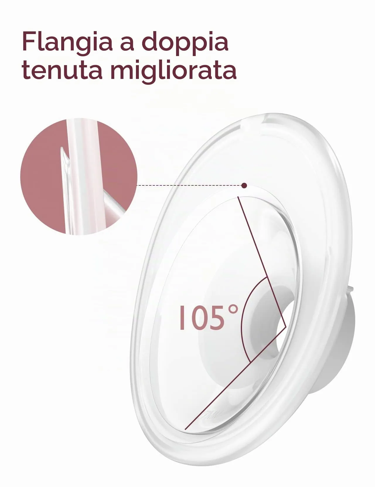 Momcozy Flangia a doppia tenuta 27mm per tiralatte M5, 1 pezzo - immagine 2