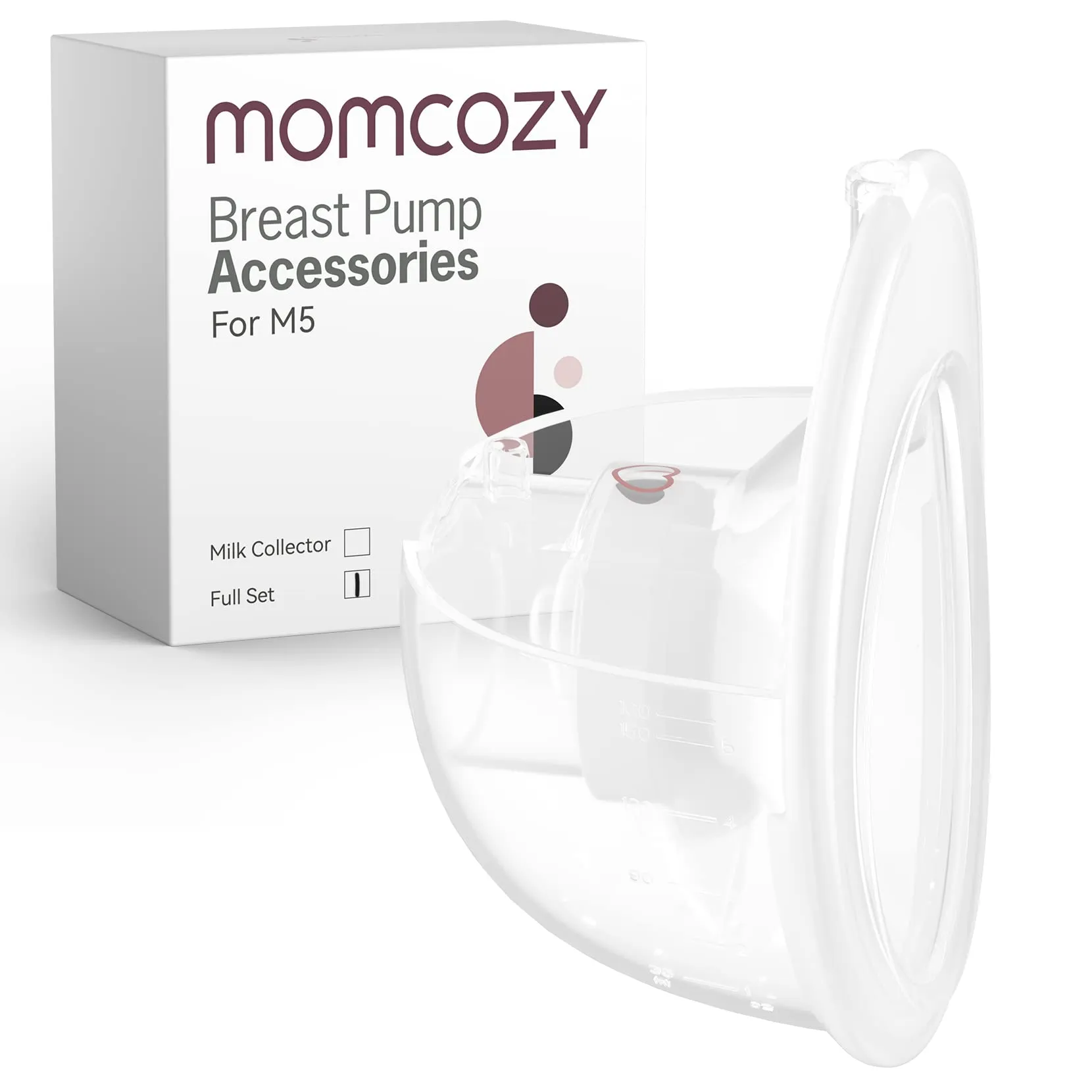 Momcozy Set di Ricambio per Tiralatte M5, 160 ml, Flangia a Doppia Tenuta da 24 mm - immagine 1