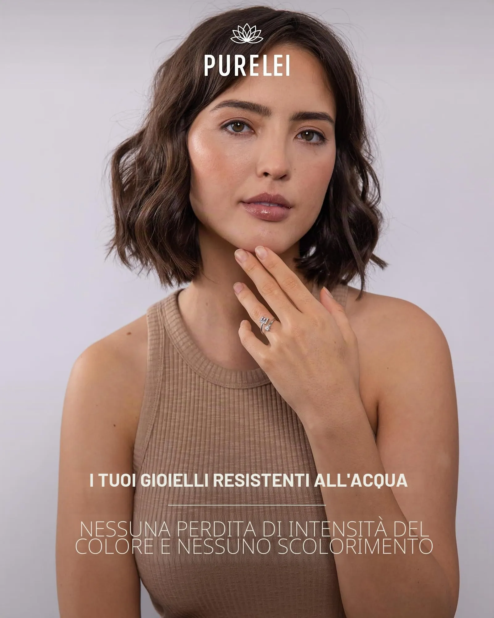 Purelei Anello Lettere in acciaio inossidabile, regolabile taglia 50-60 - immagine 5