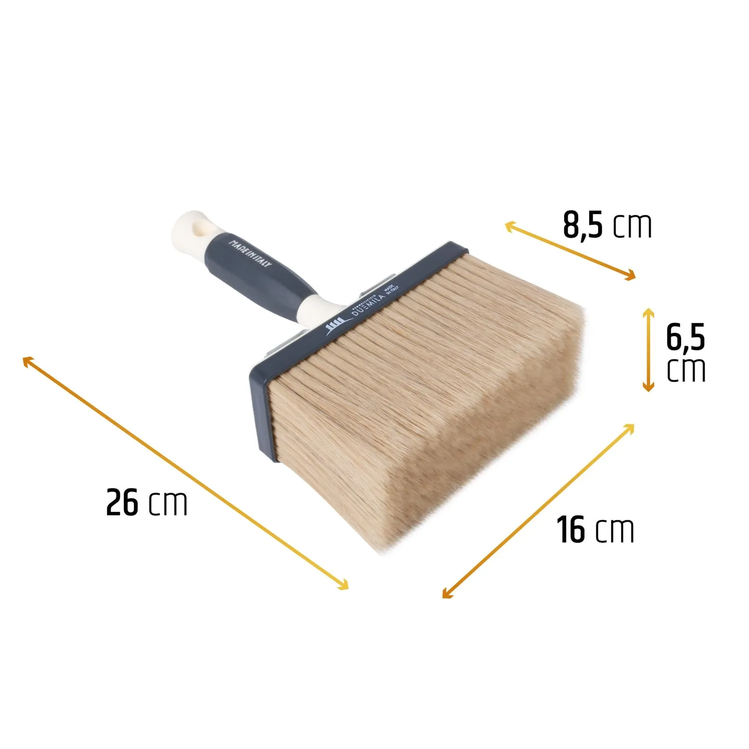 Pennellificio Pennello Plafone con Manico in Plastica per Muri Interni ed Esterni, 6.5x16 cm - immagine 2