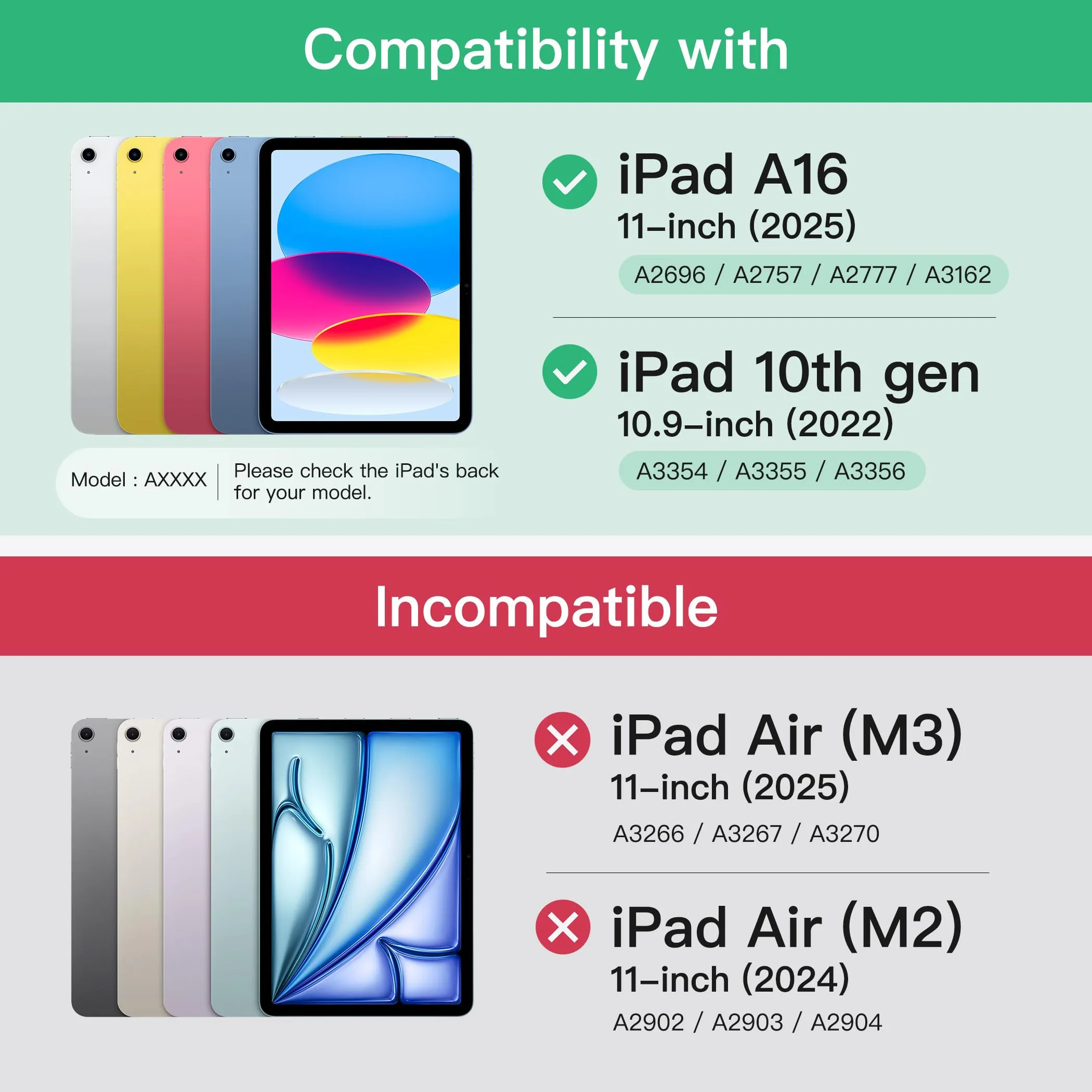 CACOE Cover per iPad 11 Generazione (A16) e iPad 10 Generazione 10.9 (2022) - immagine 2