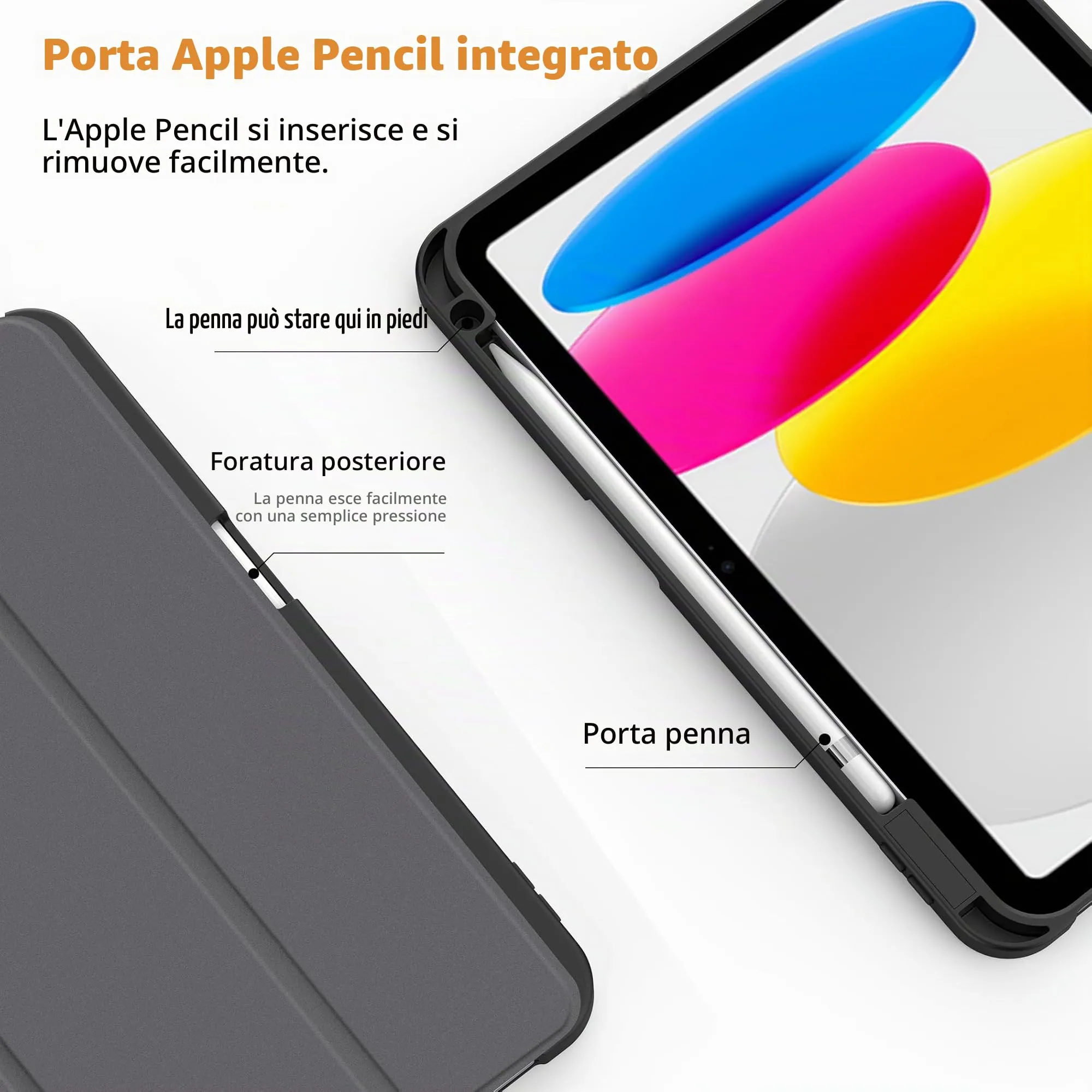 CACOE Cover per iPad 11 Generazione (A16) e iPad 10 Generazione 10.9 (2022) - immagine 4