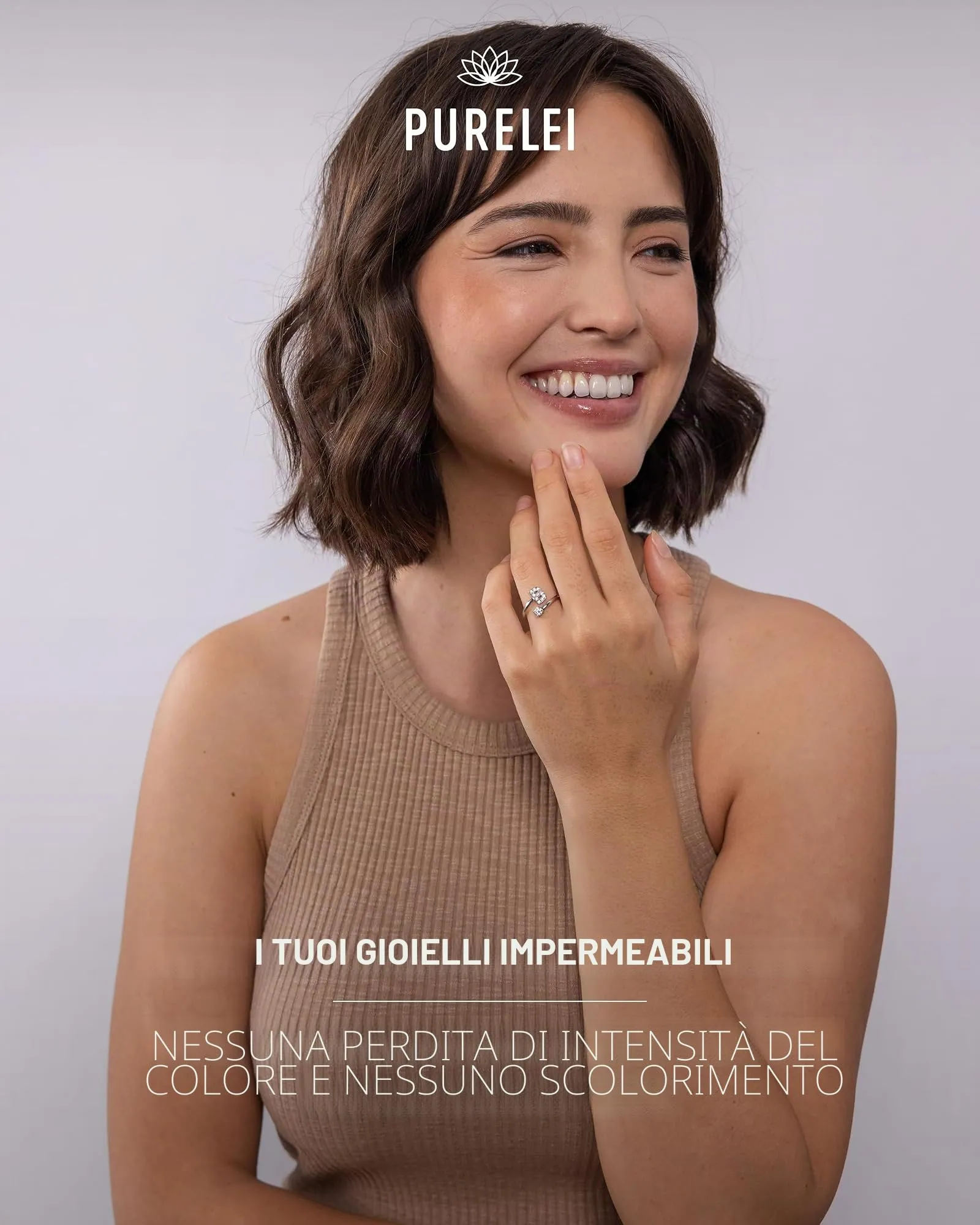 Purelei Anello Lettere in Acciaio Inossidabile Regolabile (Taglia 50-60) - immagine 5