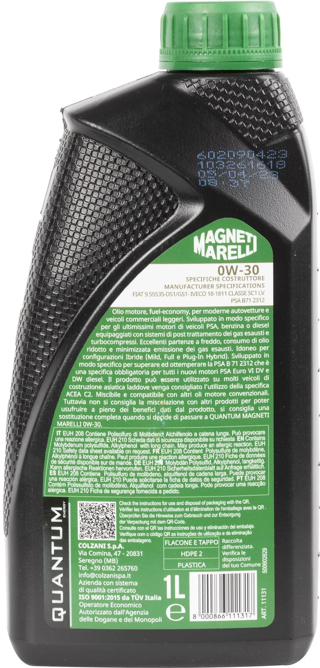 Magneti Marelli Olio Motore Sintetico 0W-30, 1lt - immagine 4