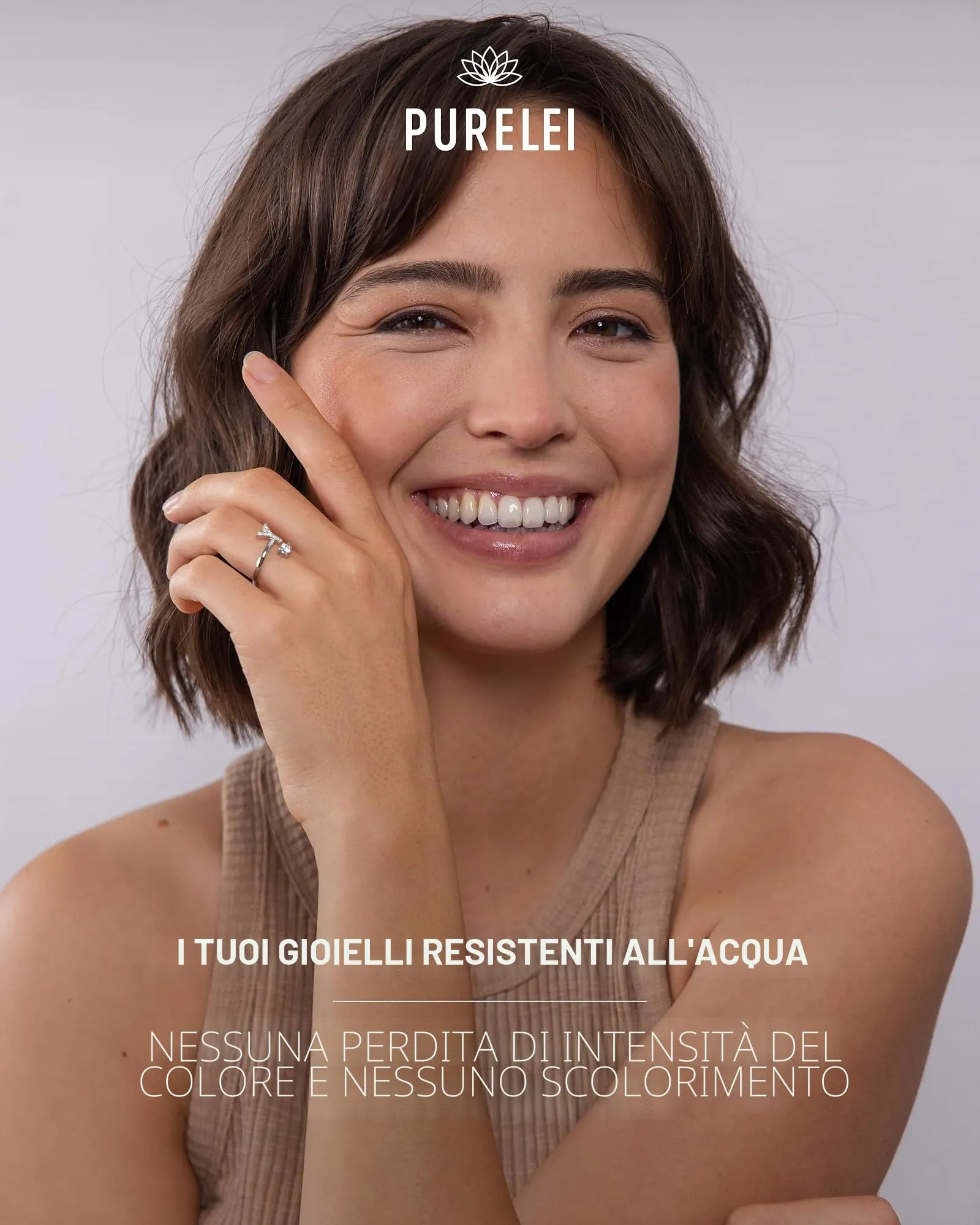 Purelei Anello Lettere in Acciaio Inossidabile Regolabile (Taglia 50-60) - immagine 5