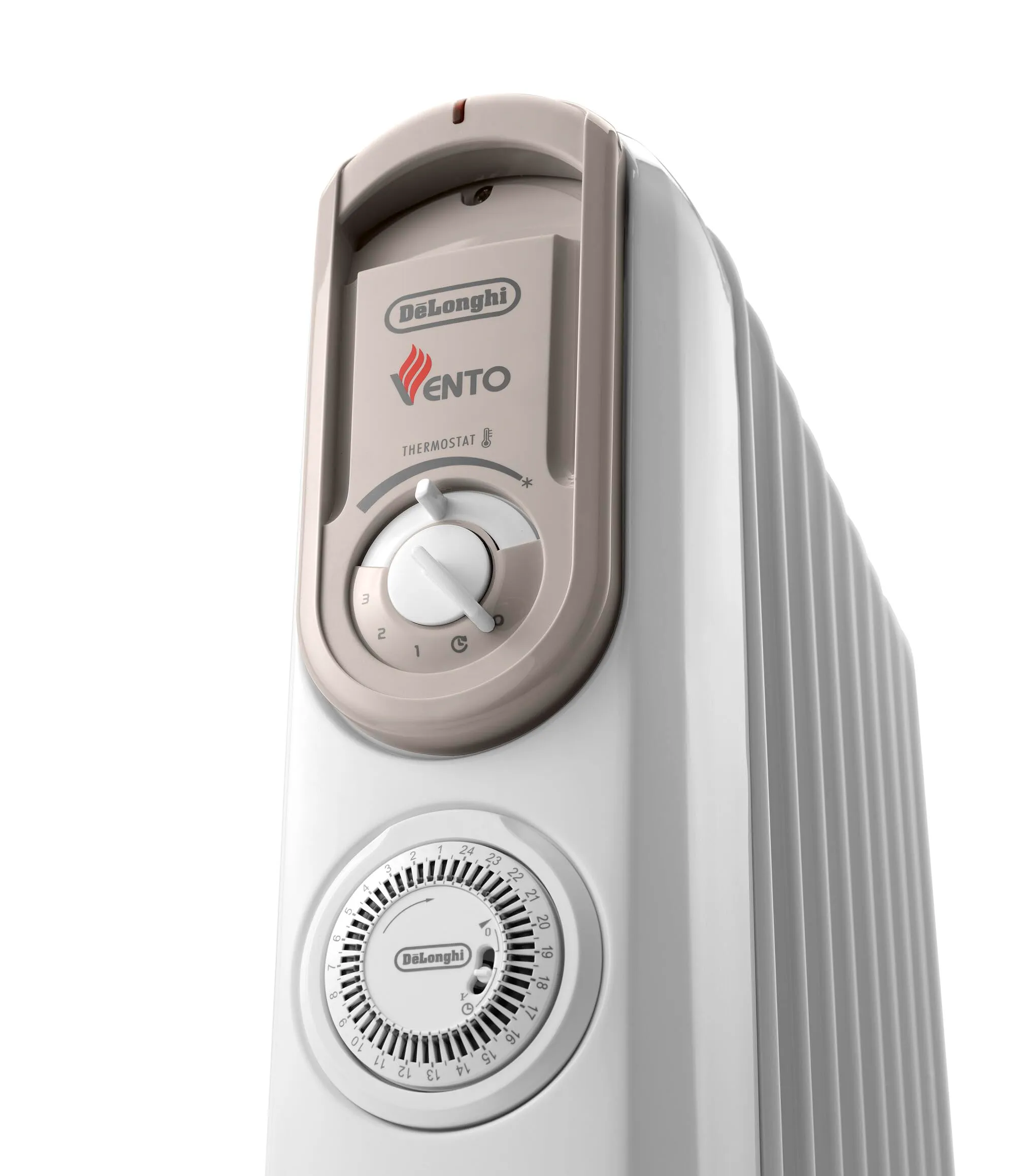 De'Longhi Serie Vento V550918T.WB Radiatore ad Olio Elettrico, 9 Elementi, 1800W, Bianco - immagine 2