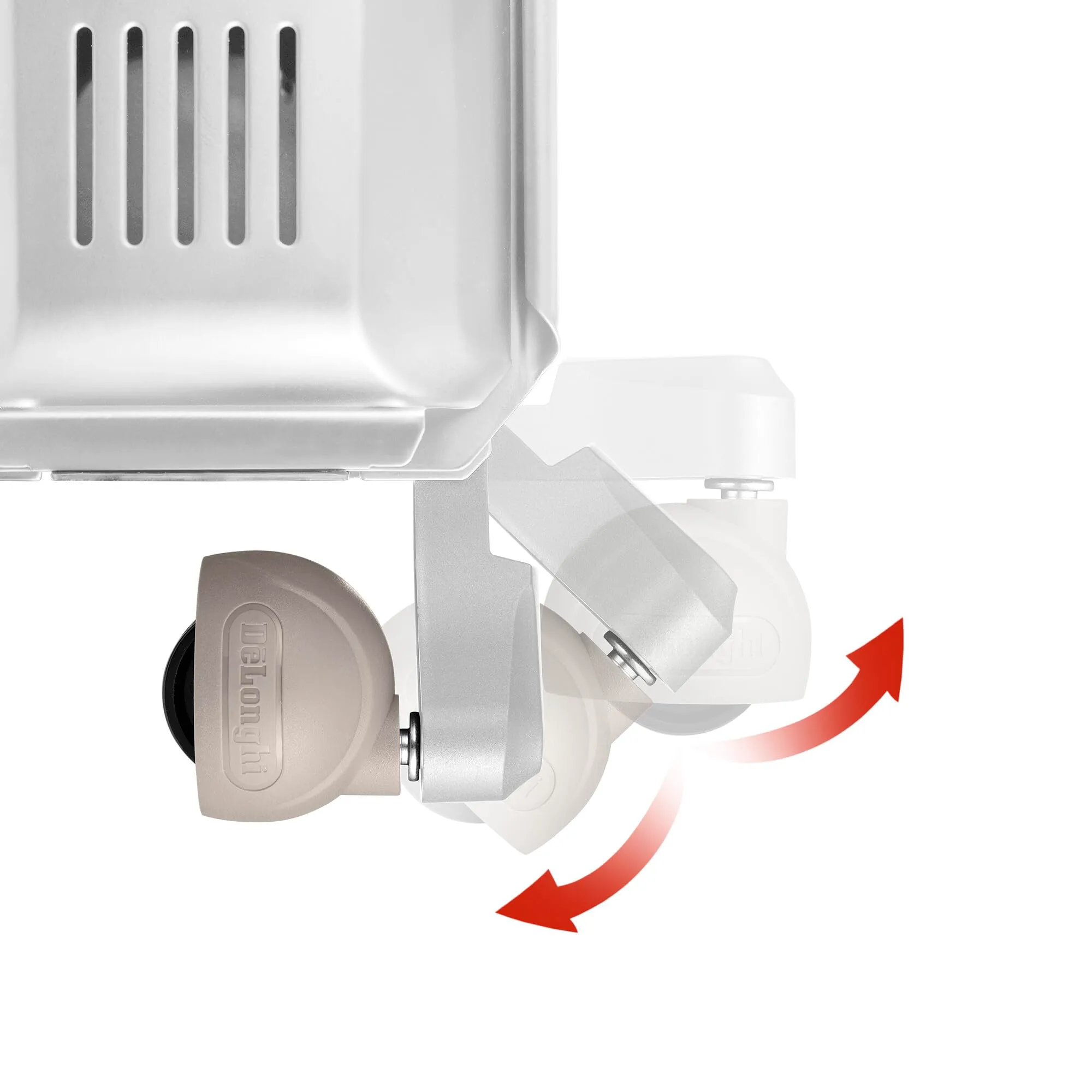 De'Longhi Serie Vento V550918T.WB Radiatore ad Olio Elettrico, 9 Elementi, 1800W, Bianco - immagine 5