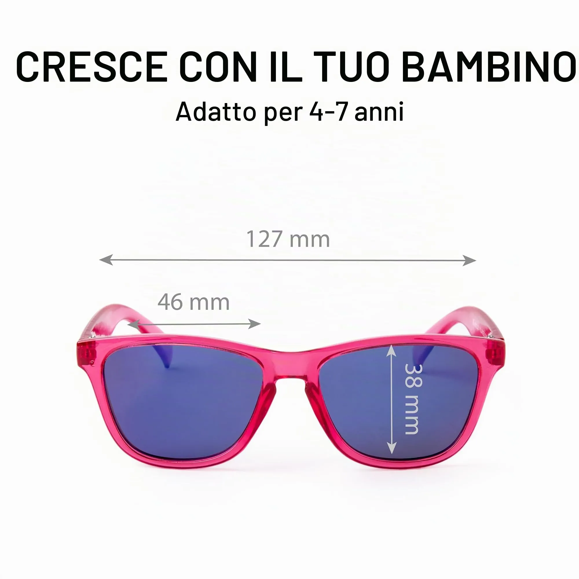 Kiddus Occhiali da Sole Polarizzati per Bambino e Bambina, 4-7 Anni, UV400 CAT3 - immagine 7