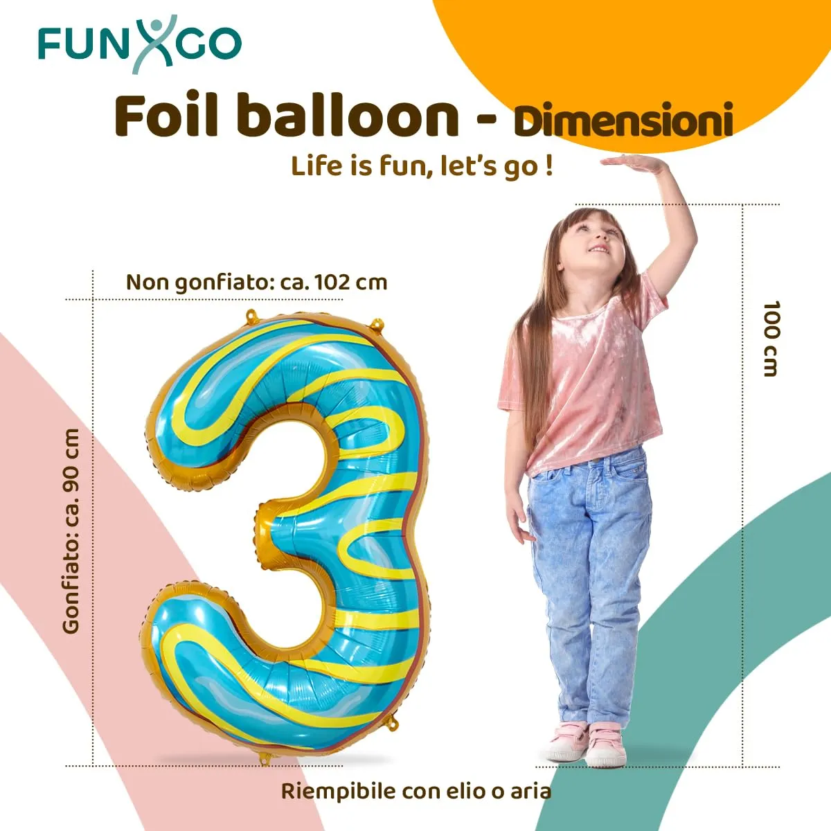 FUNXGO Palloncino in pellicola Numero 3 - immagine 2