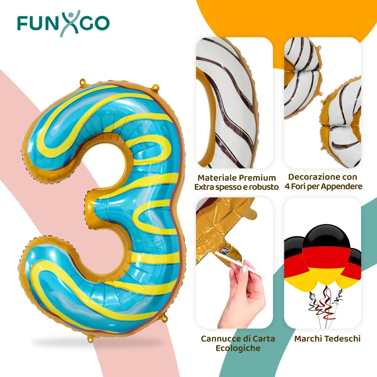 FUNXGO Palloncino in pellicola Numero 3 - immagine 3