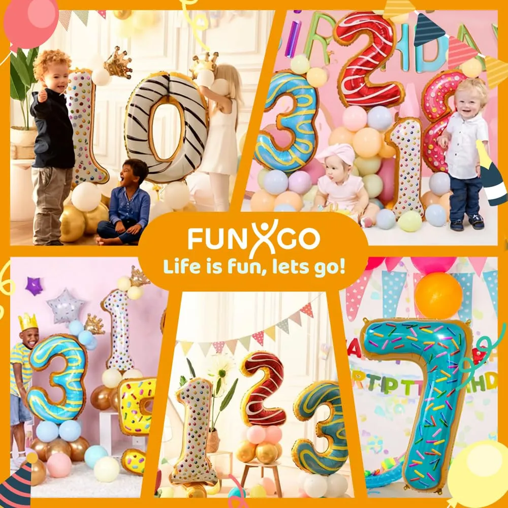 FUNXGO Palloncino in Alluminio Numero 0 per Compleanni e Feste - immagine 5