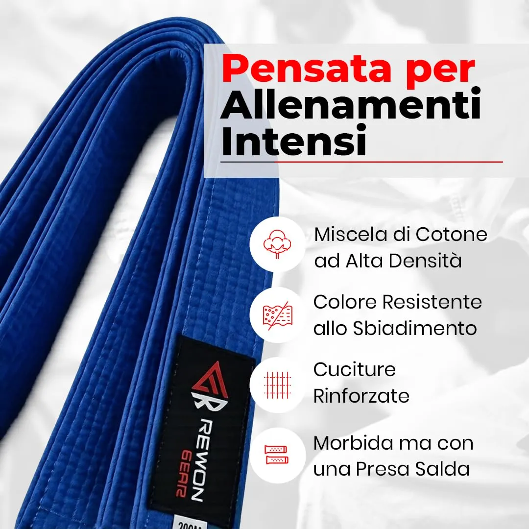 URBANSBEE Cintura Arti Marziali in Cotone per Karate Judo Taekwondo, Bambini e Adulti - immagine 5