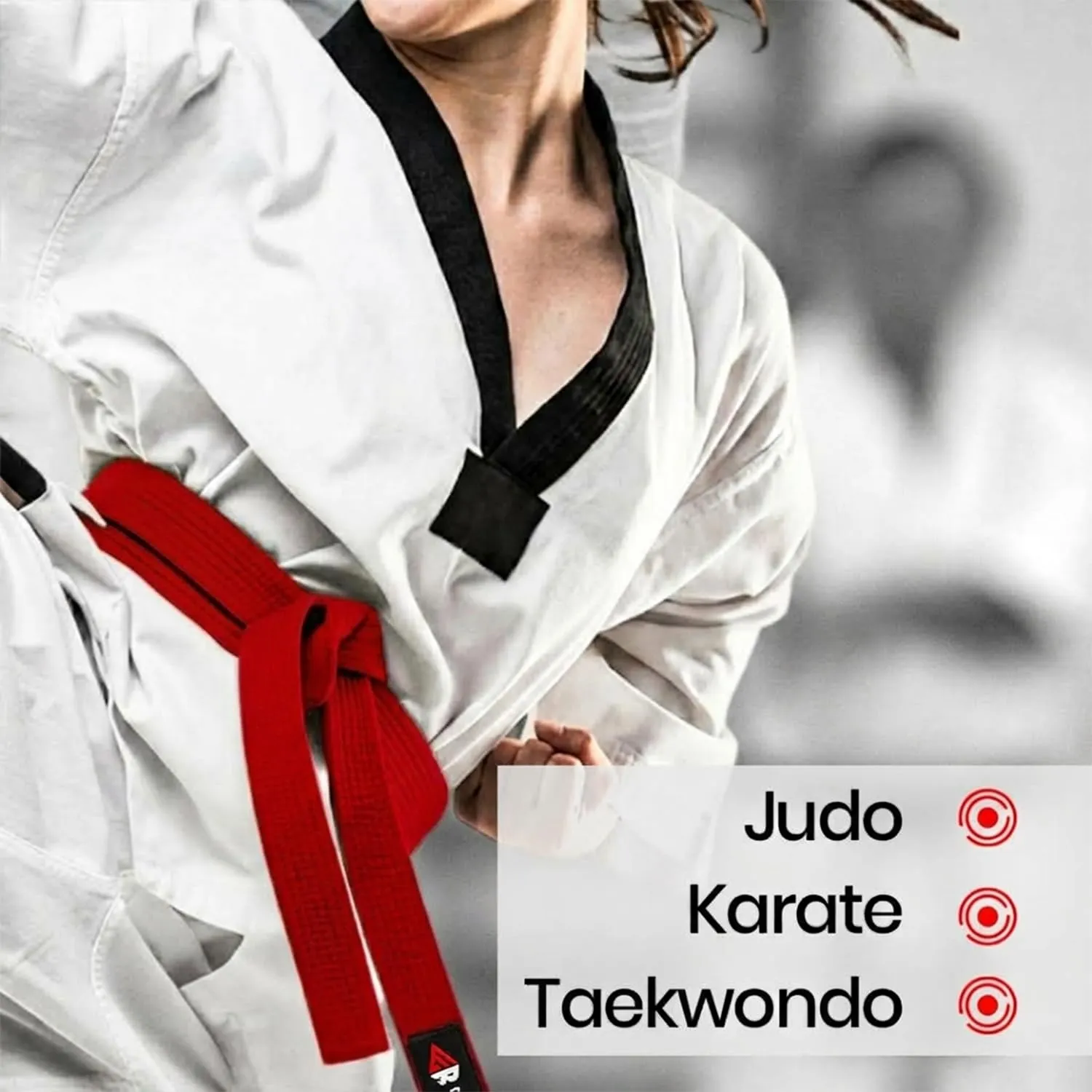 URBANSBEE Cintura Arti Marziali in Cotone per Karate Judo Taekwondo Bambini e Adulti - immagine 2