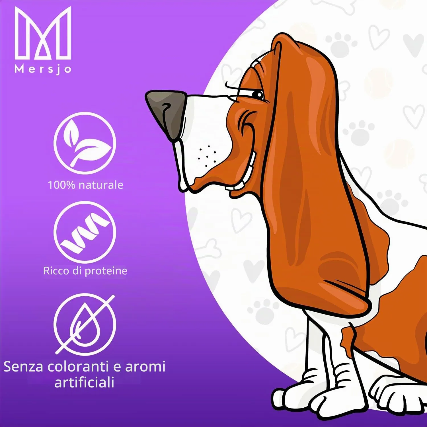 MERSJO Snack per cani, carne essiccata per addestramento, liquirizia, 500 g - immagine 4