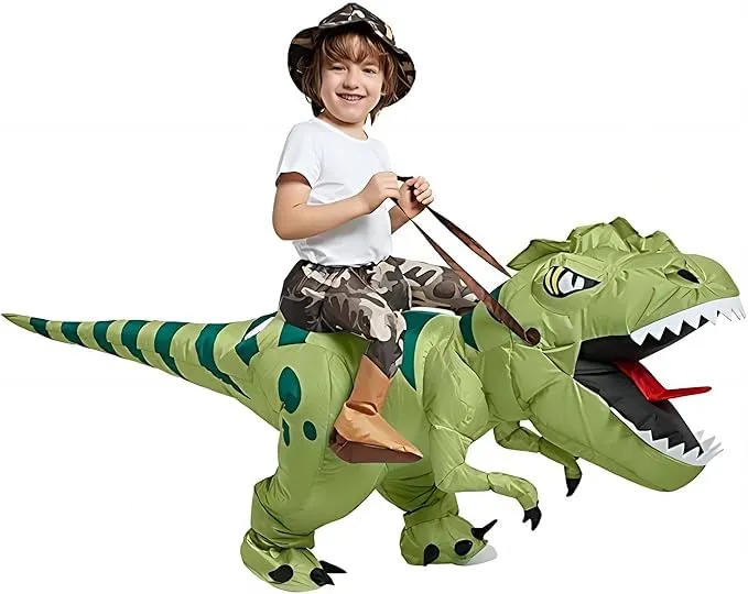 FXICH Costume di Dinosauro Gonfiabile per Adulti Uomo e Donna - immagine 3