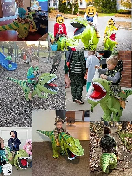 FXICH Costume di Dinosauro Gonfiabile per Adulti Uomo e Donna - immagine 6