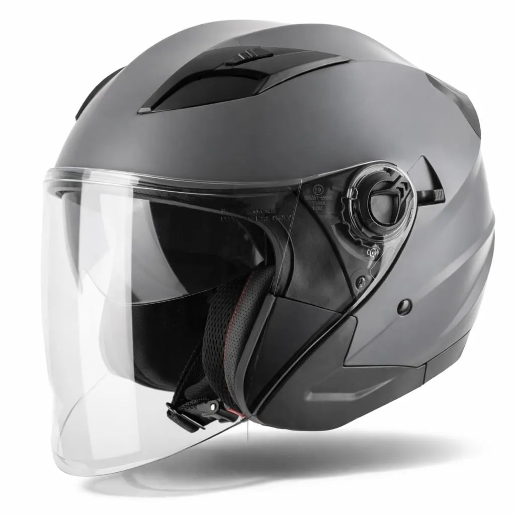 Vinz Calobra Casco Jet Doppia Visiera ECE 22.06 - Titanio - immagine 1