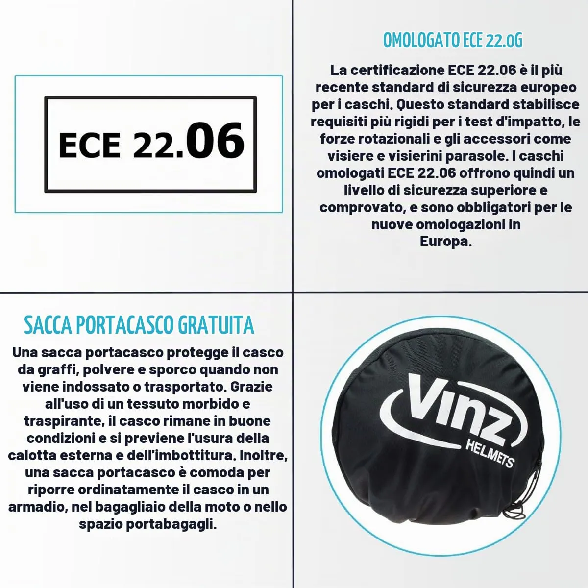 Vinz Calobra Casco Jet Doppia Visiera ECE 22.06 - Titanio - immagine 7