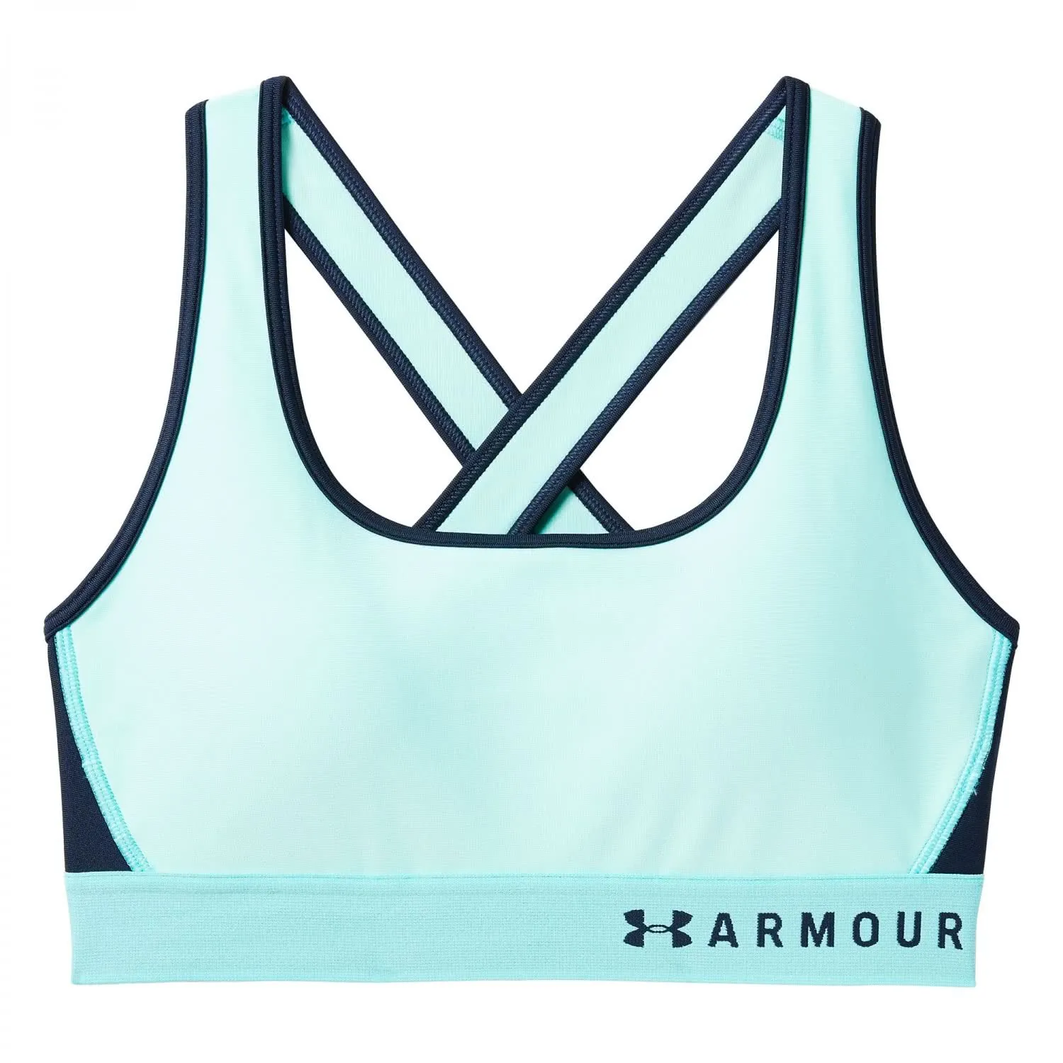 Under Armour Mid Crossback Reggiseno Sportivo Donna, Blu (Tropical Tide/Academy/Tropical Tide 425), XS - immagine 1