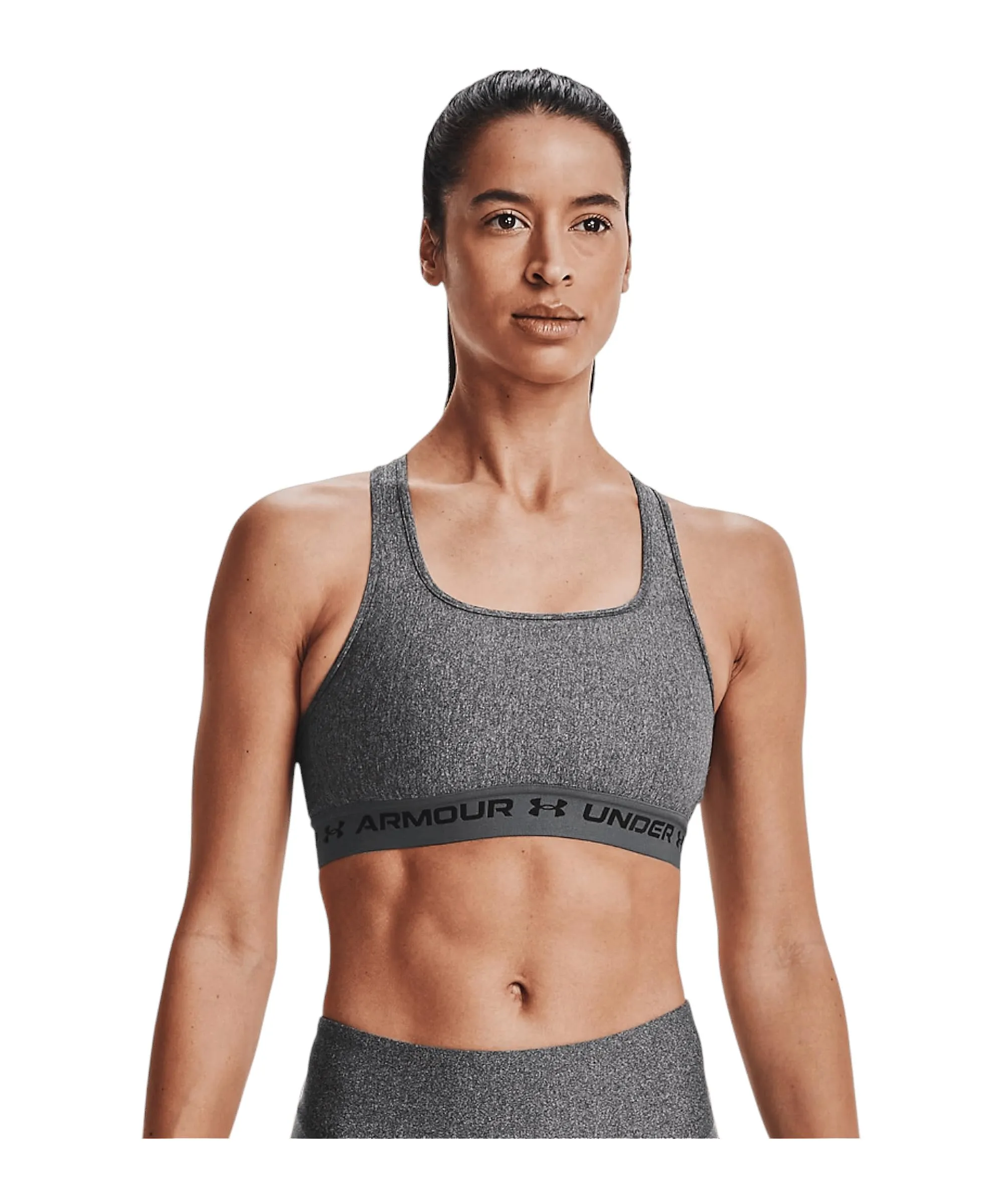 Under Armour Crossback Mid HTH Reggiseno Sportivo da Donna, Grigio, XXL - immagine 3