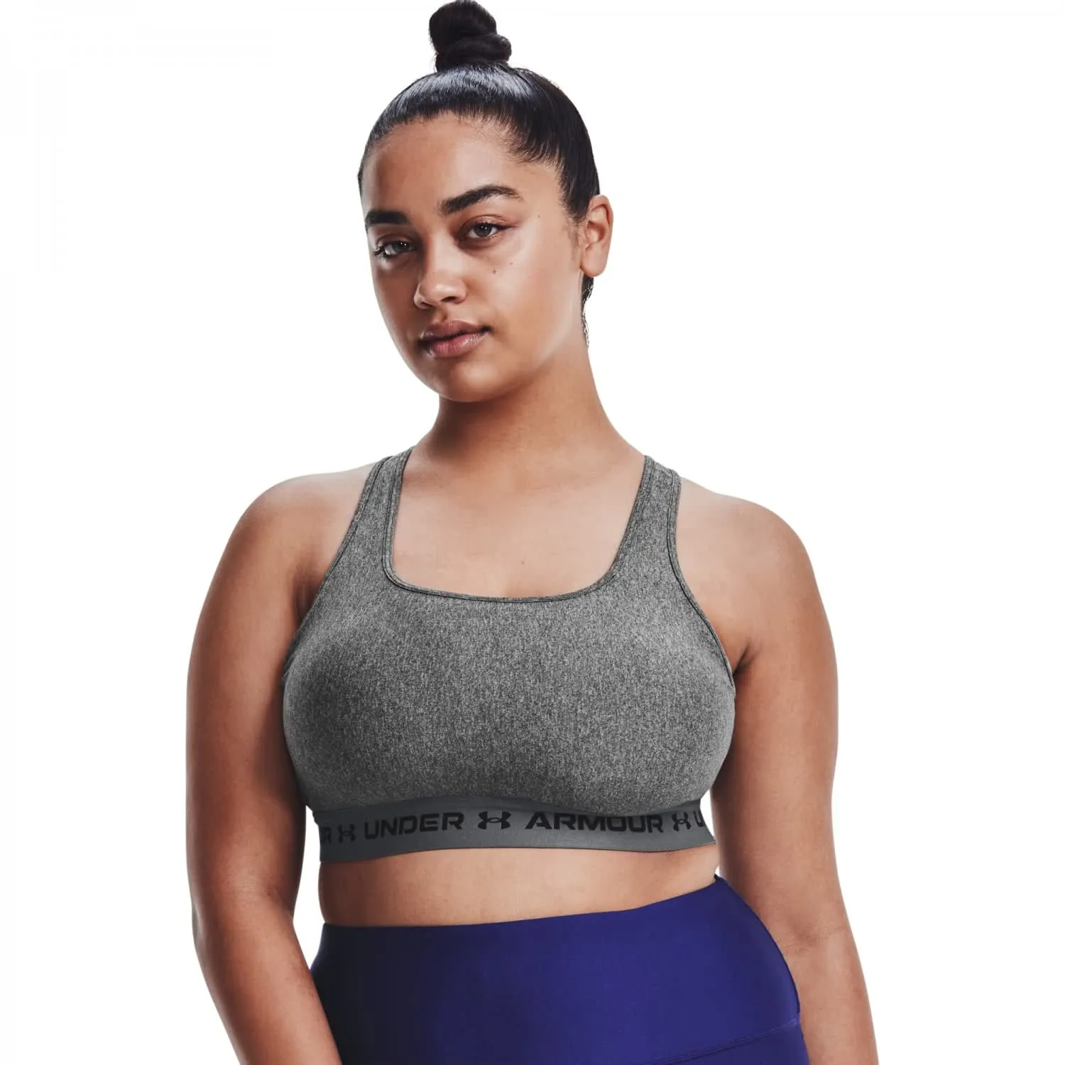 Under Armour Women's Mid Crossback Heather Sports Bra - M - immagine 1