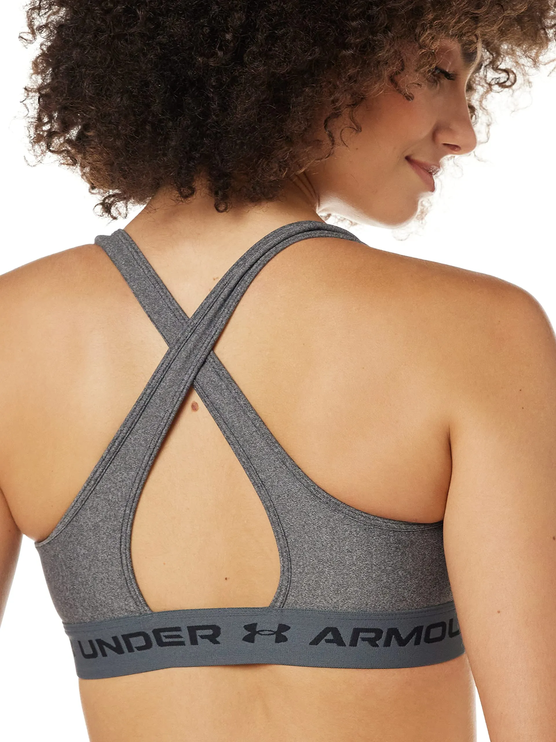 Under Armour Women's Mid Crossback Heather Sports Bra - M - immagine 2