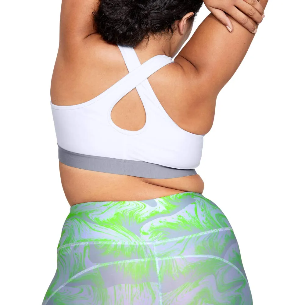 Under Armour Mid Crossback Reggiseno Sportivo da Donna, Bianco, 3X - immagine 2