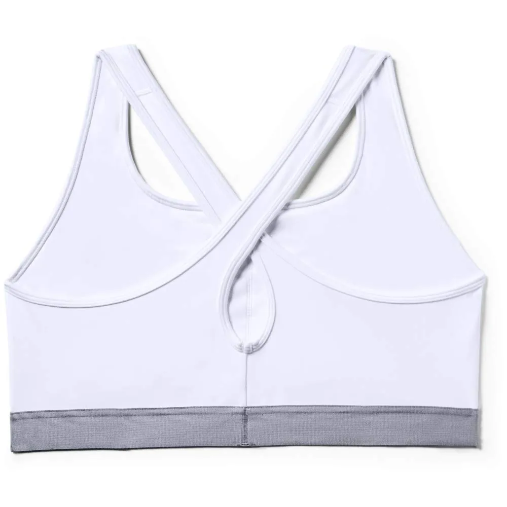 Under Armour Mid Crossback Reggiseno Sportivo da Donna, Bianco, 3X - immagine 3