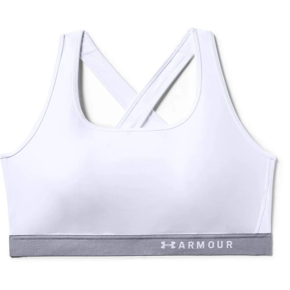 Under Armour Mid Crossback Reggiseno Sportivo da Donna, Bianco, 3X - immagine 4