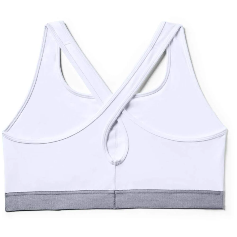 Under Armour Mid Crossback Reggiseno Sportivo da Donna, Bianco, 3X - immagine 5