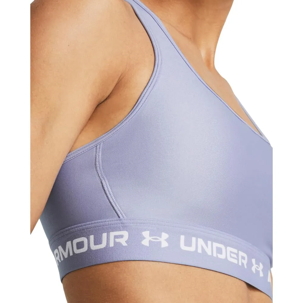 Under Armour Women's Crossback Mid Impact Sports Bra, Celeste/White, XXL - immagine 6