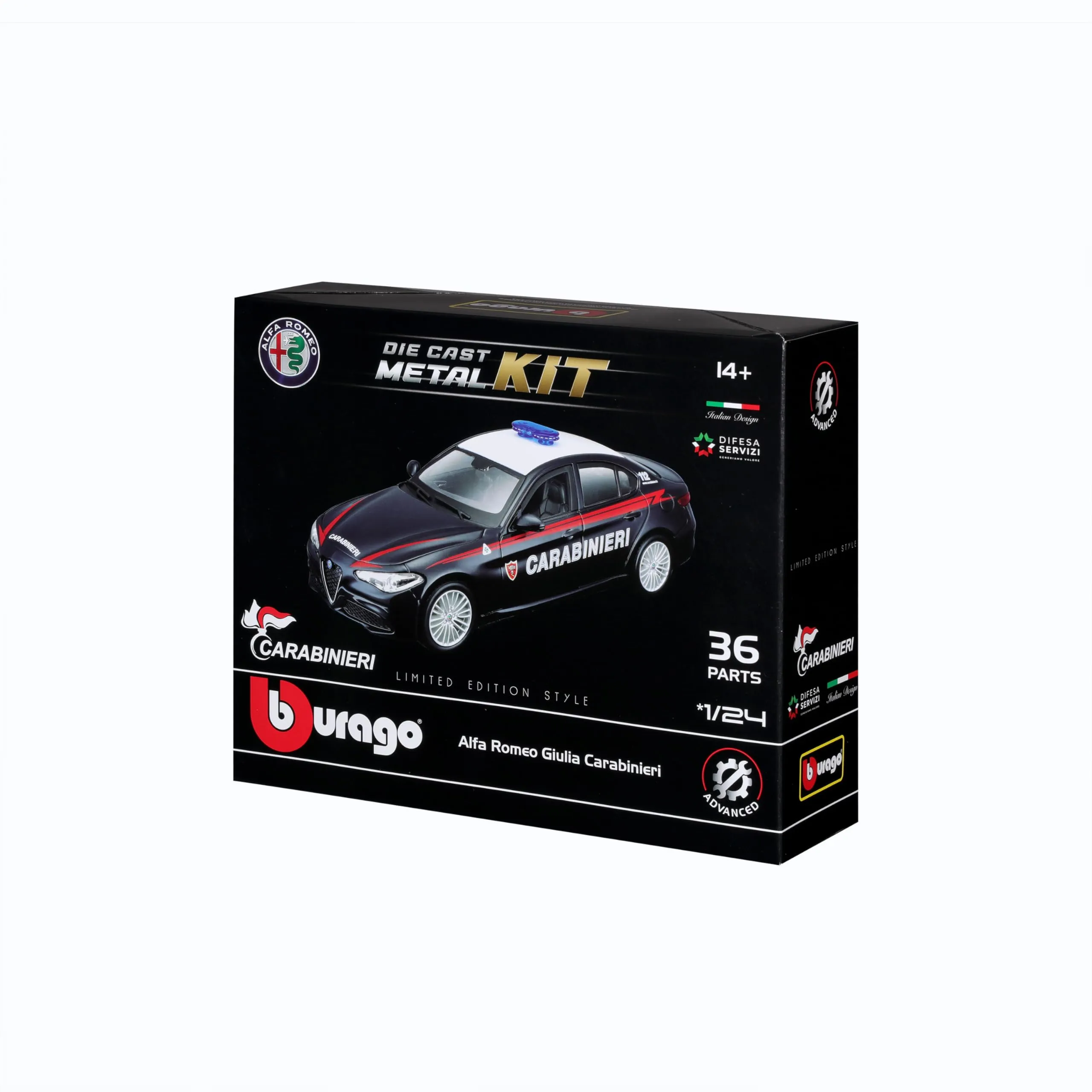 Bburago Alfa Romeo Giulia Carabinieri 1:24 Model Kit 18-25128 - immagine 2