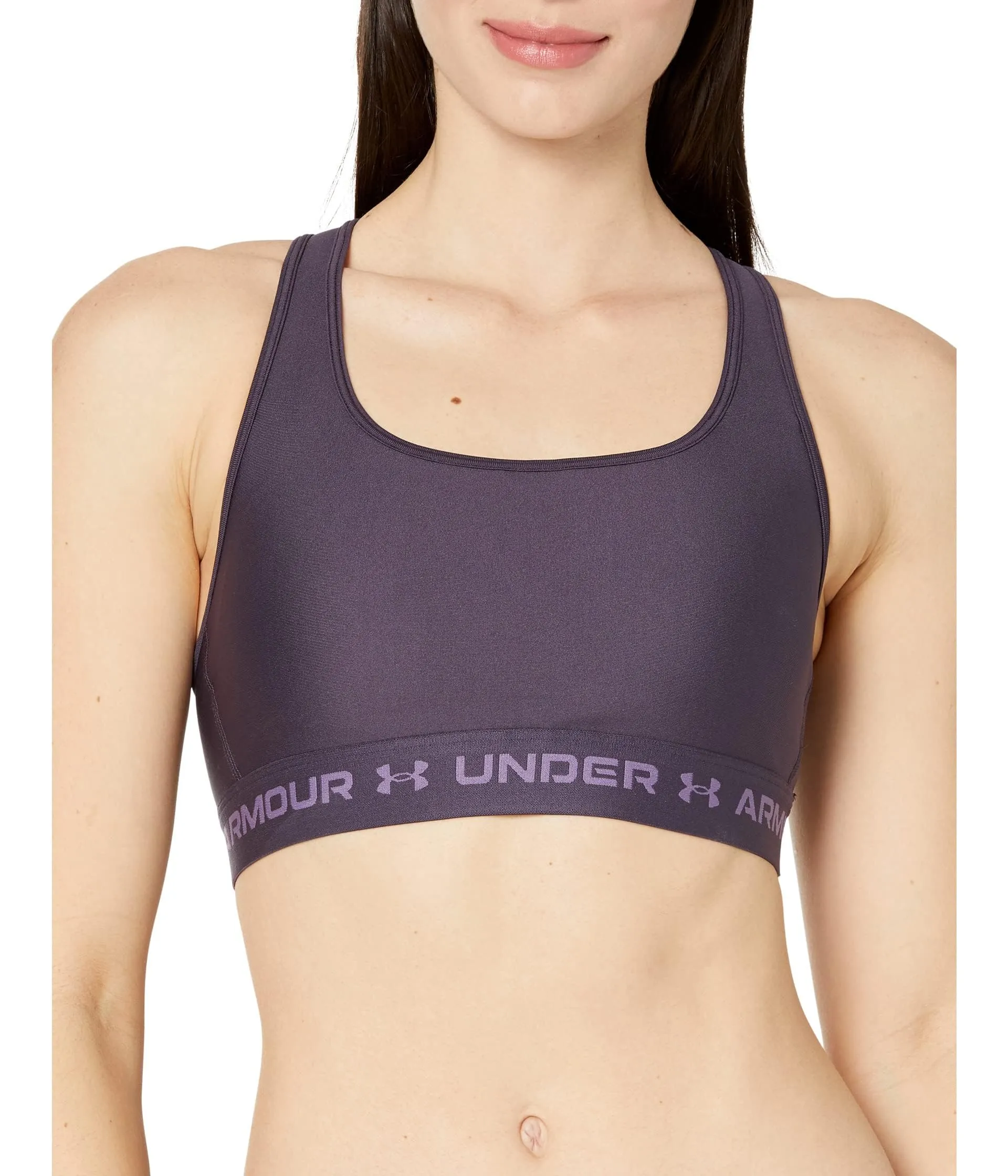 Under Armour Armour Mid Crossback Sports Bra, Tux Purple, 1361034-541, XS - immagine 1