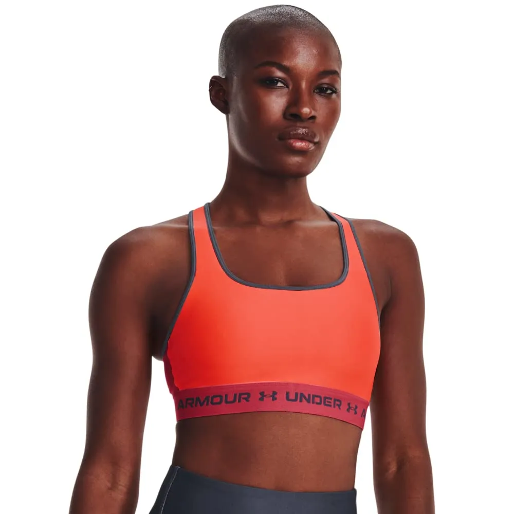 Under Armour Crossback Mid Impact Sports Bra Donna 1361034-877-XS Orange - immagine 1