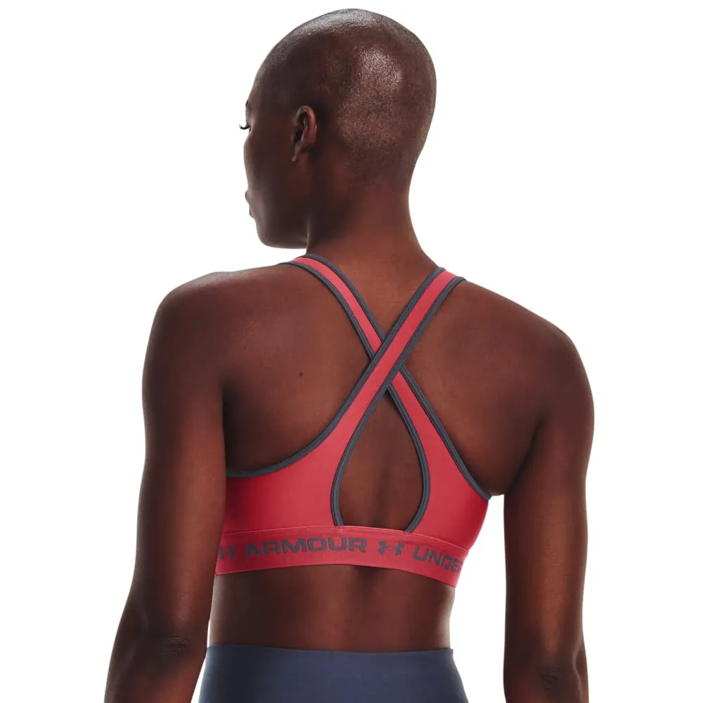 Under Armour Crossback Mid Impact Sports Bra Donna 1361034-877-XS Orange - immagine 2