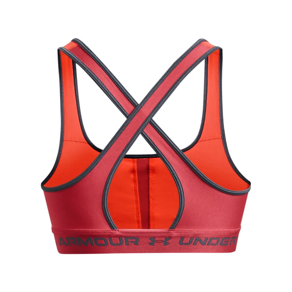 Under Armour Crossback Mid Impact Sports Bra Donna 1361034-877-XS Orange - immagine 5